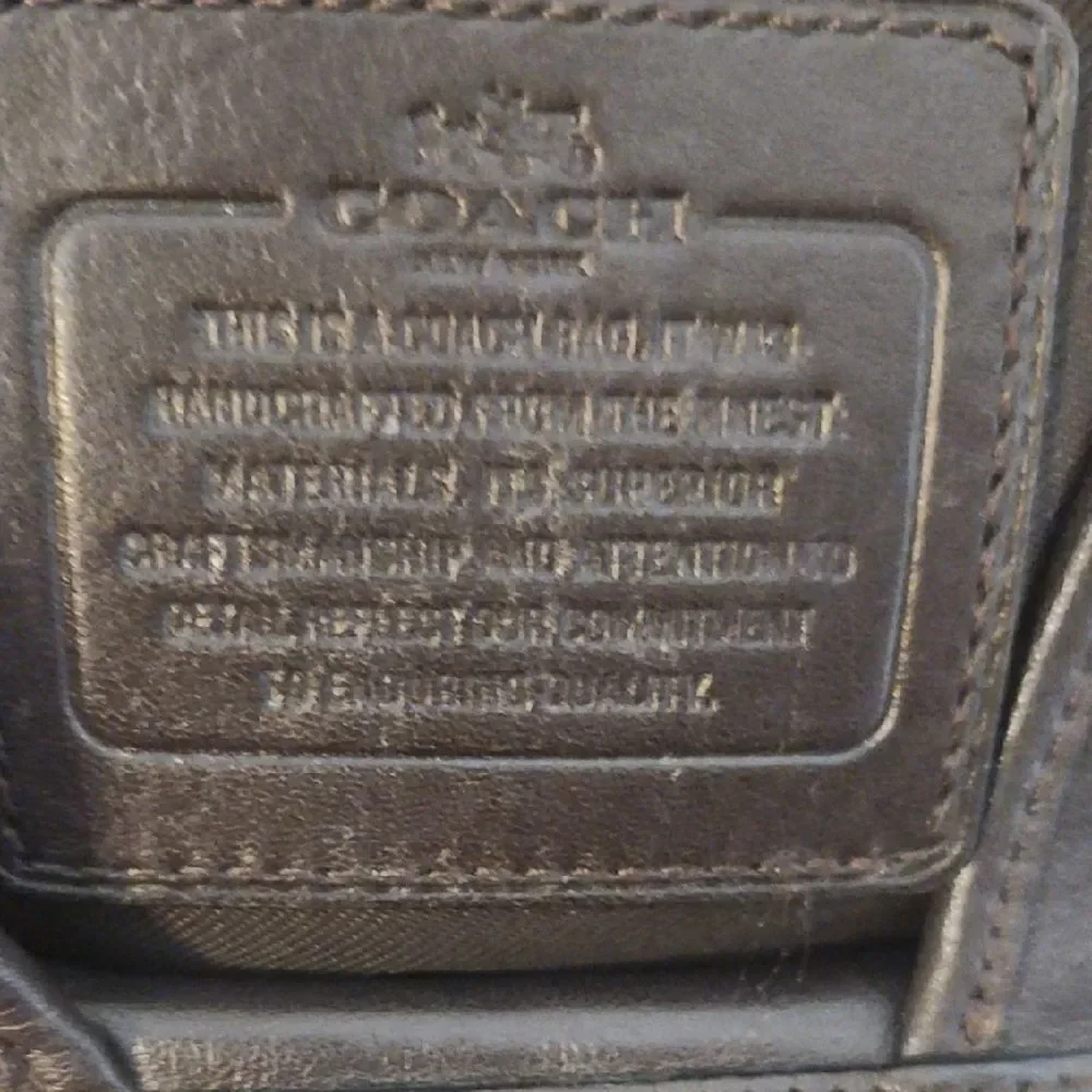 Coach Signature Canvas Shoulder Bag - Black and Tan - Picture 4 of 7